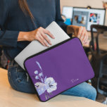 Elegantes, florales Lila Abstrakt Laptopschutzhülle<br><div class="desc">Elegante florale Lila Abstrakte Laptop-Hülle. Schützen Sie Ihren Laptop mit diesem Lila, beigen und abstrakten Notebookschlauch. Einfach mit Ihrem eigenen Namen (oder einem anderen Namen) personalisieren, indem Sie auf "DIESE VORLAGE PERSONALISIEREN" klicken. Dieser Laptop-Ärmel ist für diejenigen, die gewollt, um den Laptop mit sanften pastellfarbenen Palette und persönliche Touch zu...</div>