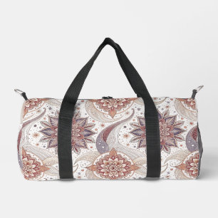 Elegantes florales Mandala-Spiritualdesign-Muster Duffle Bag