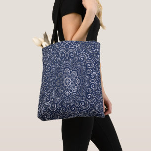 Elegantes florales Mandala Tasche