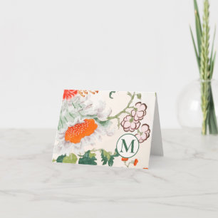 Elegantes florales Monogramm geklappt