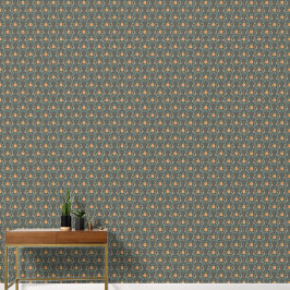 Elegantes, florales Muster Vintag grün Tapete