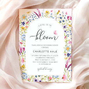 Elegantes, florales Pink-Brautparty Einladung