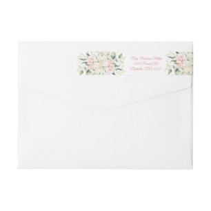 Elegantes florales rosa Wasserfarbe Schrift Wrap A