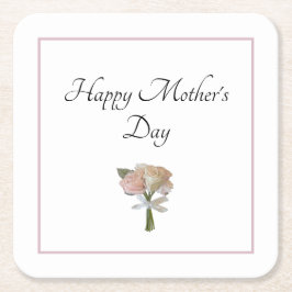 Elegantes florales Rose Mutter-Day-Party Rechteckiger Pappuntersetzer