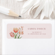 Elegantes florales Rücksendezeichen