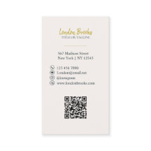 Elegantes, florales Script Gold | QR-Code für sozi