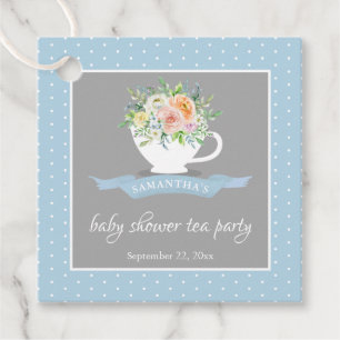 Elegantes florales Teacup Baby Dusche Tee Party Geschenkanhänger