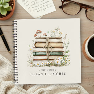 Elegantes, florales, vintage Bücher - personalisie