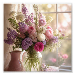 Elegantes florales Wandkunstposter für ein träumer Fotodruck