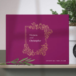 Elegantes florales Wappen Klassische botanische Ho Gästebuch