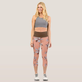 ELEGANTES FLORALPATTER CAPRI LEGGINGS
