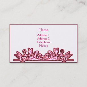 Elegantes Florish in den Rosa - Visitenkarte