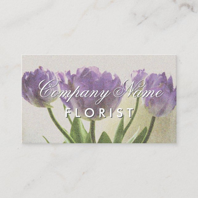 Elegantes floristisches Design mit Blume Visitenkarte (Vorderseite)