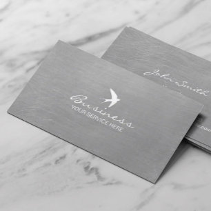 Elegantes Flying Swallow Brushl Silber Visitenkarte