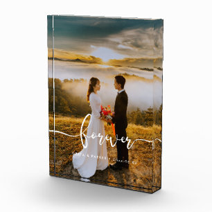 Elegantes Forever-Design-Overlay-Hochzeit Fotoblock