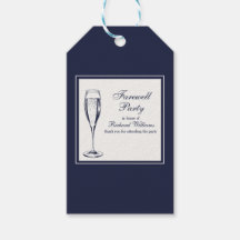 Elegantes formales dunkles Bleu Weiß Abschiedsgebi