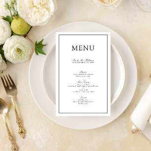 Elegantes formales Schwarz-Weiß-Skript-Hochzeitmen