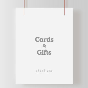 Elegantes formelles minimales Karten- und Geschenk Poster