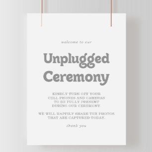 Elegantes formelles minimales unplugged Zeremonien Poster