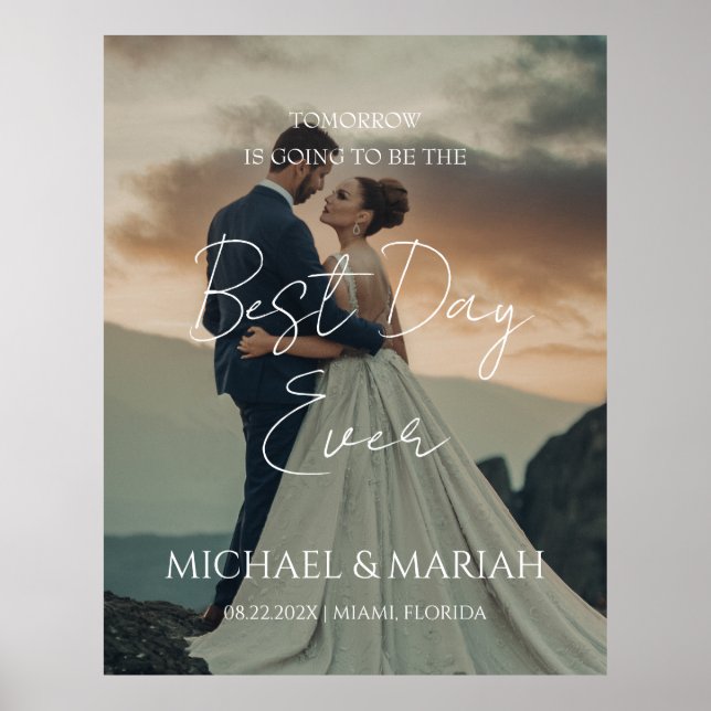 Elegantes Foto Abendessen vor der Probe Poster (Vorne)