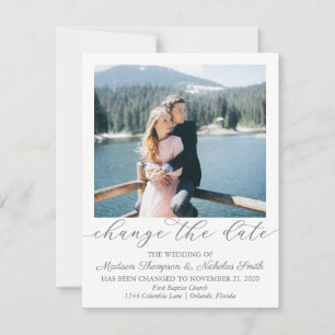 Elegantes Foto Ändern Sie die Datumskarten Save The Date