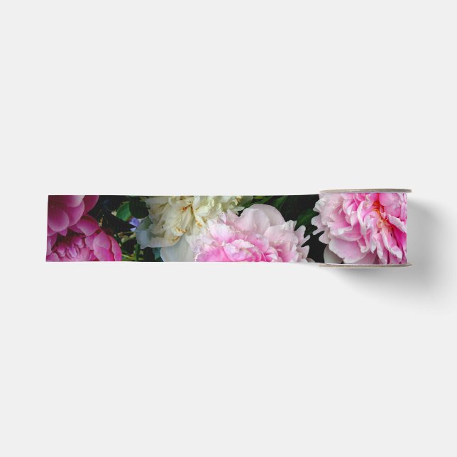 Elegantes Foto aus rosa, blühenden Pinien Ripsband (Vorderseite)