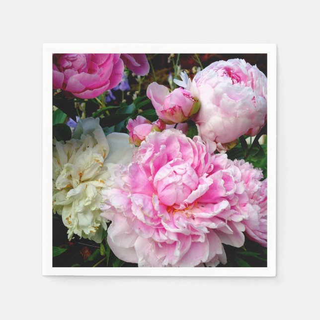 Elegantes Foto aus rosa, blühenden Pinien Serviette (Vorderseite)