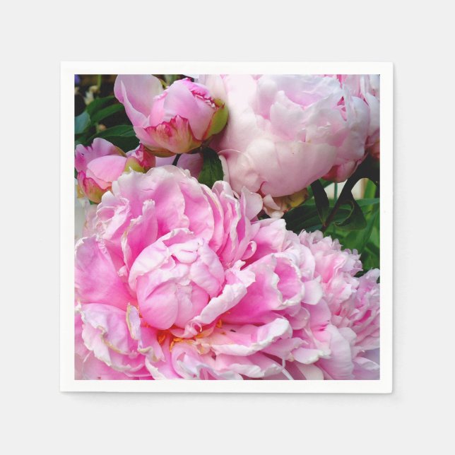 Elegantes Foto aus rosa, blühenden Pinien Serviette (Vorderseite)