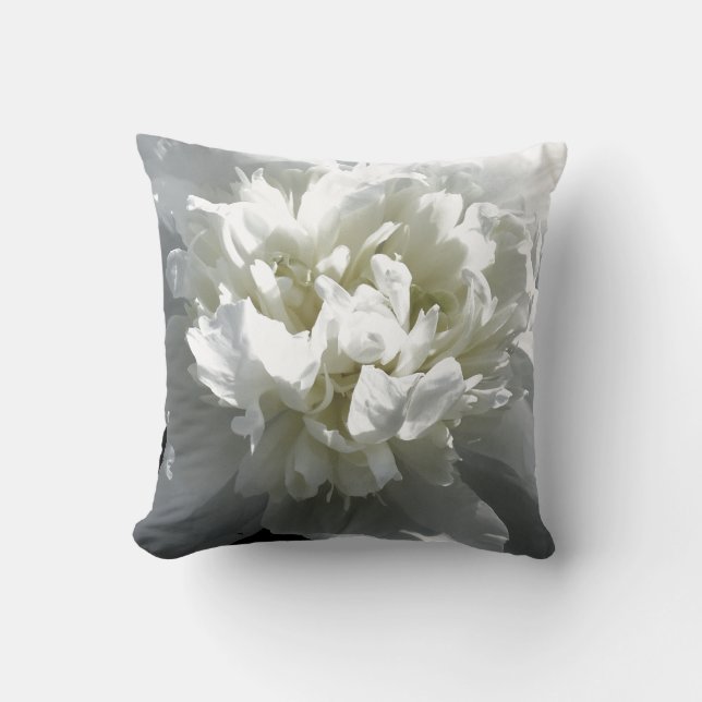 Elegantes Foto aus weißer Blume mit Blumen Kissen (Vorderseite)