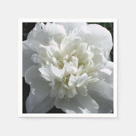 Elegantes Foto aus weißer Blume mit Blumen Serviette