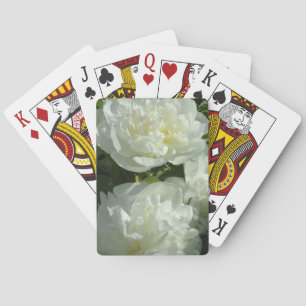 Elegantes Foto aus weißer Blume mit Blumen Spielkarten