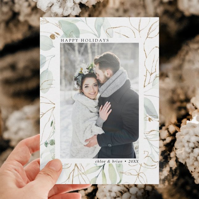 Elegantes Foto Botanischer Garten Feiertagskarte (Von Creator hochgeladen)