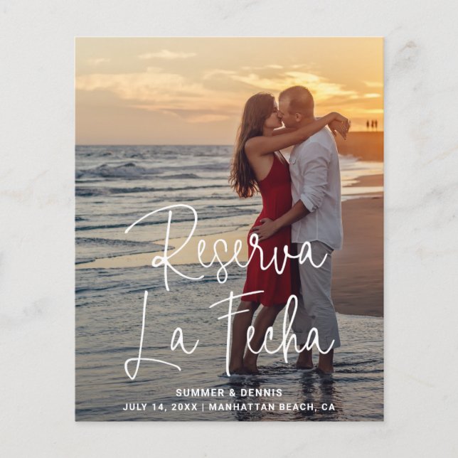 Elegantes Foto Budget Spanische Hochzeit retten Da (Vorderseite)