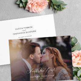 Elegantes Foto-Chic-Hochzeit Save The Date