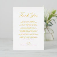 Elegantes Foto Classic Wedding Dankeschön Card