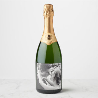 ELEGANTES FOTO CUSTOM HOCHZEITSWEINETIKETT ETIKETT