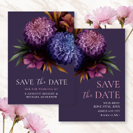 Elegantes Foto Dahlia Wedding Save the Dates Einladung