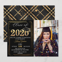 Elegantes Foto der Graduation Party 2020 Einladung
