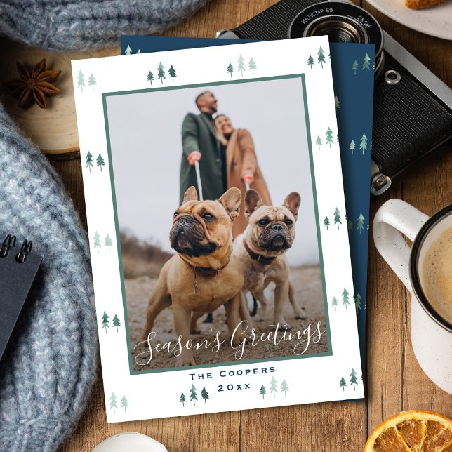 Elegantes Foto der Weihnachtszeit Feiertagskarte (Von Creator hochgeladen)