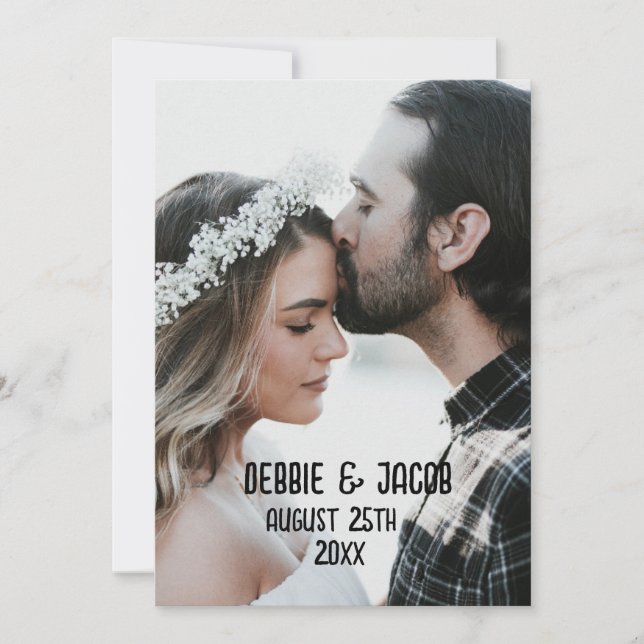 ELEGANTES FOTO EINFACHE EINLADUNG (Vorderseite)