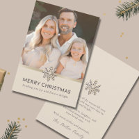 Elegantes Foto Frohe Weihnachts-Flachkarte