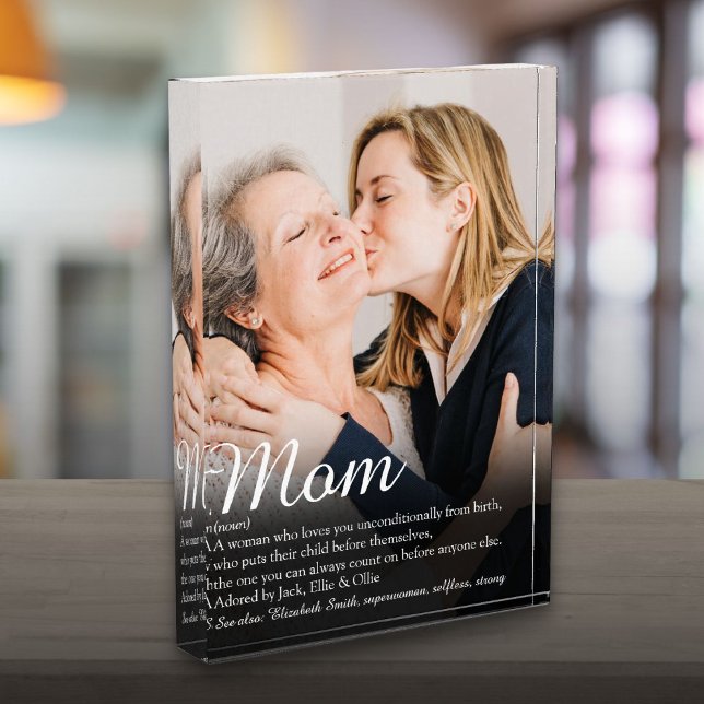 Elegantes Foto für die Definition von SkriptMamas (Elegant Script Mom Definition Quote Photo)