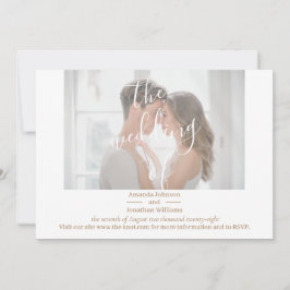 Elegantes Foto für Hochzeitsfeiern Einladung