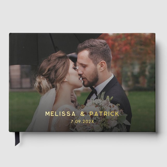 Elegantes Foto Gästebuch (Vorderseite)