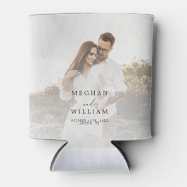 Elegantes Foto Gastgeschenk Hochzeit Dosenkühler