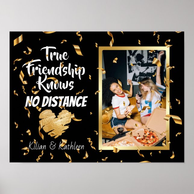 Elegantes Foto Golden Going Away Freundschaft Dist Poster (Vorne)