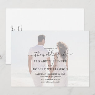Elegantes Foto Hochzeit Einladung