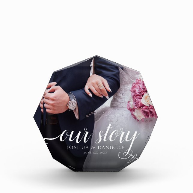 Elegantes Foto Hochzeit handgeschrieben (Vorderseite)