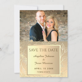 Elegantes Foto Hochzeit Save The Date