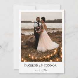Elegantes Foto Hochzeit Save The Date